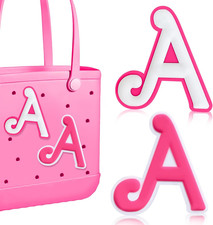 2Pcs Lettering Charms for Bogg Bag, 3D Alphabet Printed Decorative Accessories C
