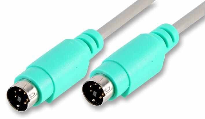 PRO SIGNAL - PS/2 6 Pin Mini DIN Male to Male Lead, 2m Green