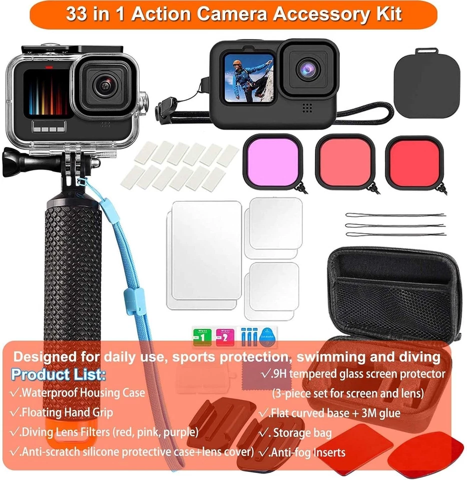 Funda Carcasa Impermeable Ultimate 60M GoPro para Hero 9-13 con Empuñadura Flotante Foto 4 de 4