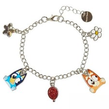 LUV HER Bluey 7" Bracelet with Metal Charms - Bluey  Bingo - Ages 3 