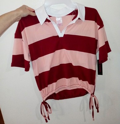 Juniors Women Polo Tee Shirt Top Size 3/5 small No Boundaries 