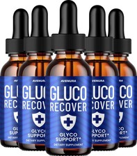 (5 Pack) Gluco Recover Liquid Drops – GlucoRecover Drops Extra Strength Natural