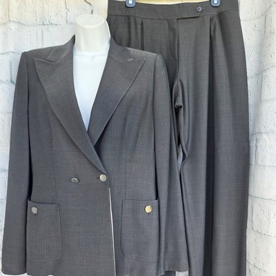Girogio Armani Italy Women's 2 Piece Designer Suit Blazer Jacket Pants  46