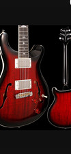 PRS SE Hollowbody Electric Guitar Red 6-String Right-Handed w/ Hard Case