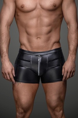Noir Handmade Shorts H006 Wetlook enganliegende Clubwear mit Reißverschluss