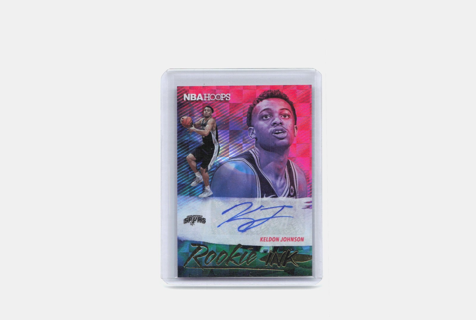 2019-20 Hoops #RI-KJN Keldon Johnson Rookie Ink