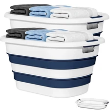 43L Collapsible Laundry Basket 11.5 Gallon Pop Up Plastic Laundry Hamper