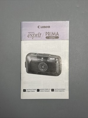 Canon sure shot esprit/PRIMA Mini Instructions En Fr Es #E5