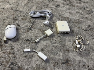 Assorted Lot Of Apple iPhone Accessories Mouse Adapters Cords Power OEM ORIGINAL