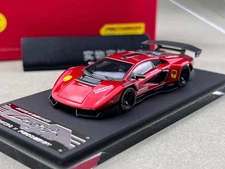  PSC 1:64 Red LP800-4 Racing Sports Model Diecast Metal Car 
