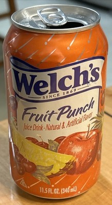 Vintage WELCH S FRUIT PUNCH 11.5oz. EMPTY Aluminum Pull Tab Top Soda Can
