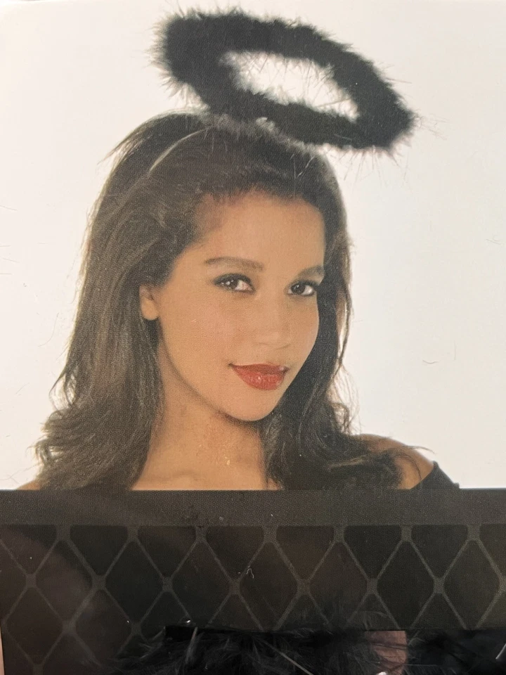 BLACK FEATHER HALO DARK FALLEN ANGEL FAIRY GOTH MARABOU COSTUME HEADBAND HALO - Image 2 of 2