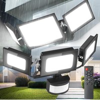 100W 10000LM LED Fluter Wandleuchte Mit Bewegungsmelder Sensor AußEn Strahler DE