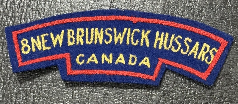 Ww2 8 New Brunswick Hussars Canadian Canada patch