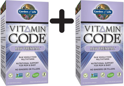 2 x Garden of Life Vitamin Code RAW Prenatal - 180 vcaps (361,08 EUR/kg)