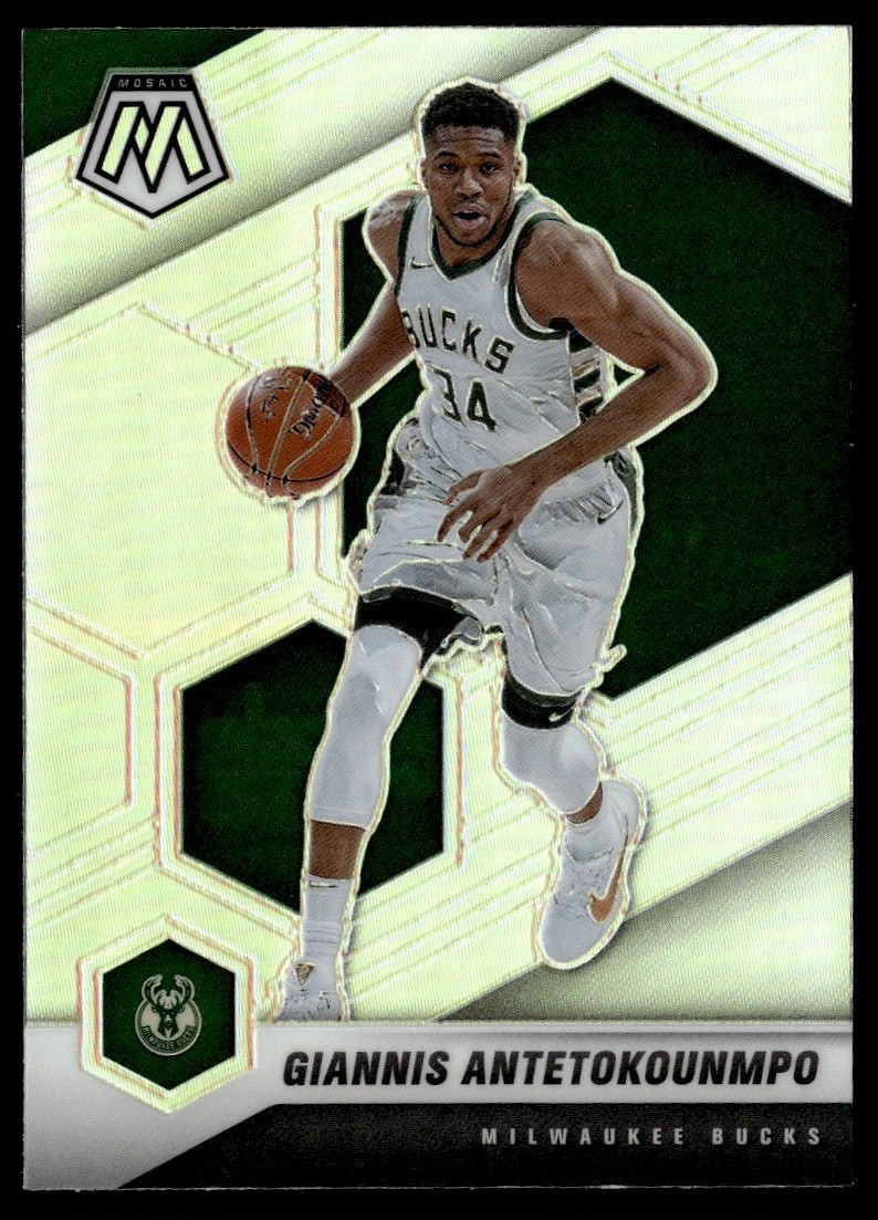 2020-21 PANINI MOSAIC SILVER GIANNIS ANTETOKOUNMPO MILWAUKEE BUCKS #80