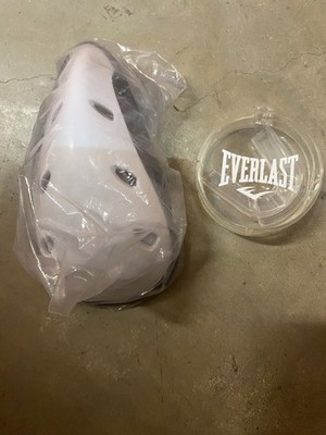 Everlast Double Mouth Guard and Protective Cup for Boxing Training White