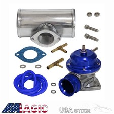 Turbo Charger Bov Blow Off Valve Type-srs 3 76mm Flange Adapter Pipe Blue