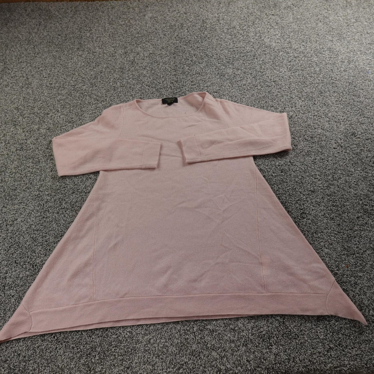 Charter Club Sweater Womens S Pink Cashmere Pullover Tunic