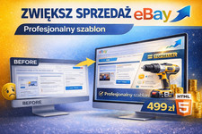 Szablon eBay | Profesjonalny design | HTML | Gotowy + Edycja | Sprzedaż