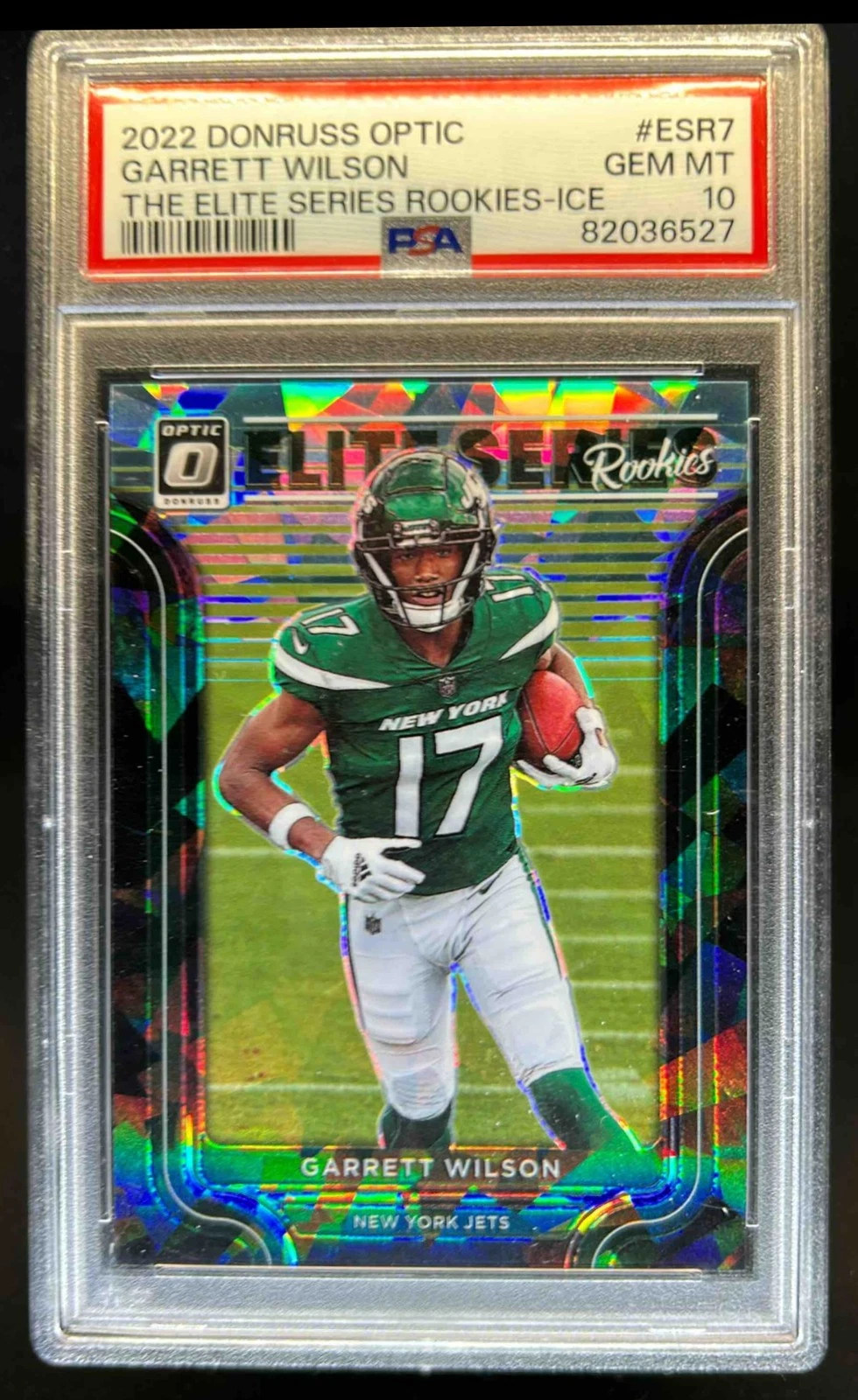 Garrett Wilson Panini Donruss Optic the Elite Series Rookies #ESR7 Ice