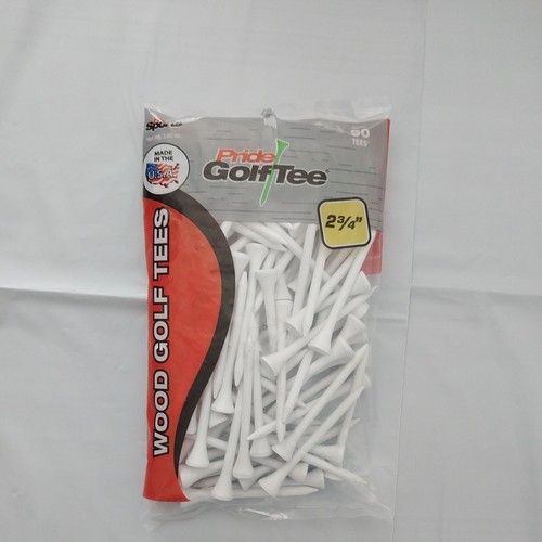 GolfTee Pride White Wood Golf Tees 90 Count Size 2 3/4 - Picture 1 of 5