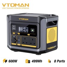 VTOMAN FlashSpeed 600 Portable Power Station 600W/499Wh Solar Generator Camping.