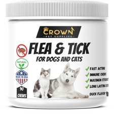 Flea and Tick Natural Prevention for Dogs  Cats Chewable, Flea  Tick Chews