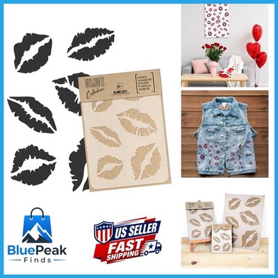 Nakleo Painting Stencil For Crafts A3 11.8 X 16.5 Lips Mouth Design Pattern