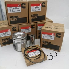 6X Piston + Ring Set For 04-06 Dodge Ram 5.9L Cummins 24V 4089669 Std Pins Clips