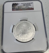 2013 P Fort Mchenry Ngc Sp70 Atb 5 Oz Silver(early Release)