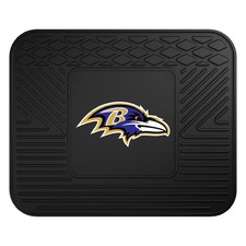 FANMATS 9995 Baltimore Ravens Back Row Utility Car Mat - 1 Piece - 14in. x 17in.