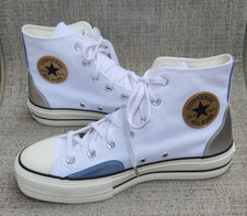 CONVERSE ALL STAR CHUCK TAYLOR White Canvas HI Lift Platform, Women's 9, Men's 7