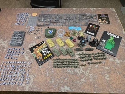 Huge Warlord Bolt Action K47 Lot American And German WW2 Wargame Miniatures