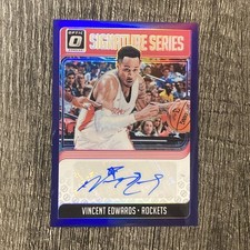 2018-19 Donruss Optic Signature Series Purple Prizm Vincent Edwards Auto 
