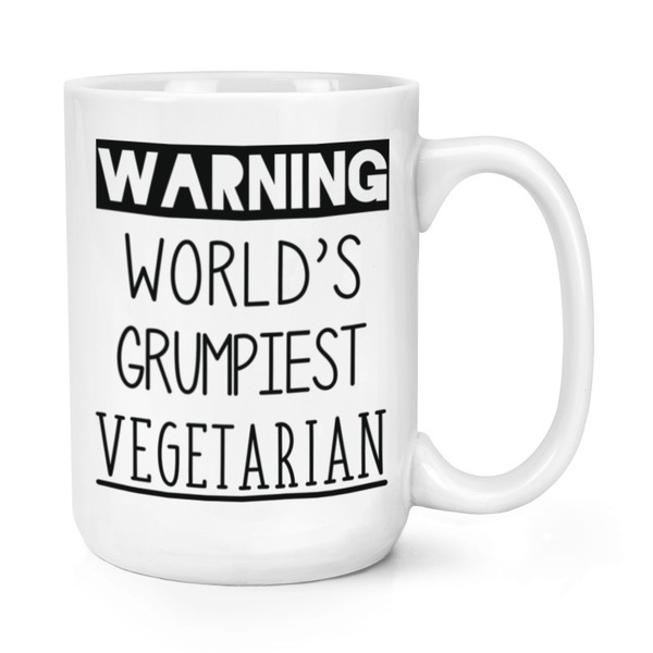 Warnung World's Grumpiest Vegetarisch 426Ml Groß Becher Tasse Toll Best Gesund-image