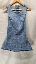 Womens Shein Size XL Denim Sleeveless Open Back Dress