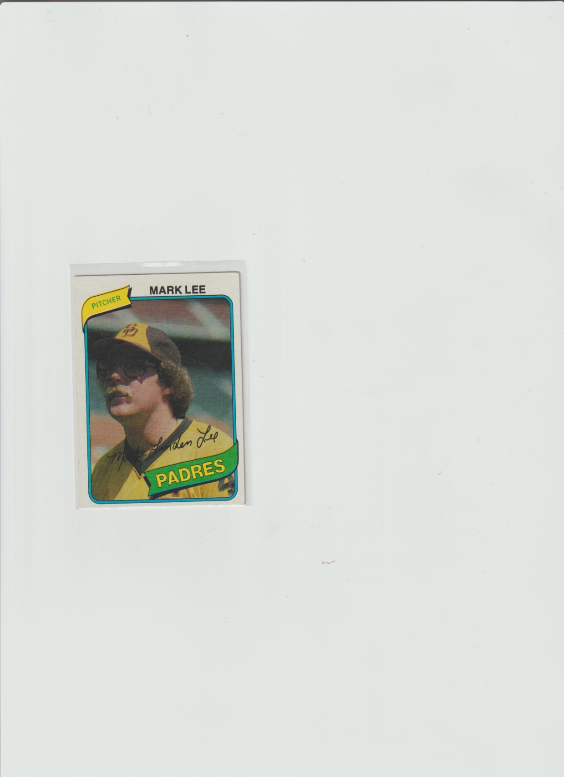 1980 topps #557 Mark Lee PADRES