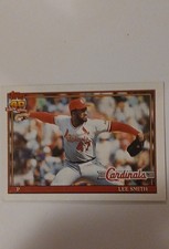 1991 Topps - Lee Smith #660 B* Barely Visible 40th Anniversary Logo