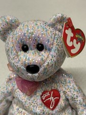Ty Vintage Beanie Babies ‘2001 Signature Bear’ With Tag Attached.