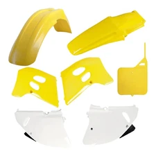 Polisport MX Plastic Kit for Suzuki RM 125/250 (1993-95) Motocross, Yellow/White