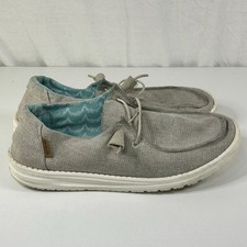 Hey Dude Wendy Chambray Beige Women s Slip On Shoes Size 9