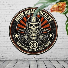 Circular Wreath Design 8x8 Aluminum Tin Sign Home Wall Decor