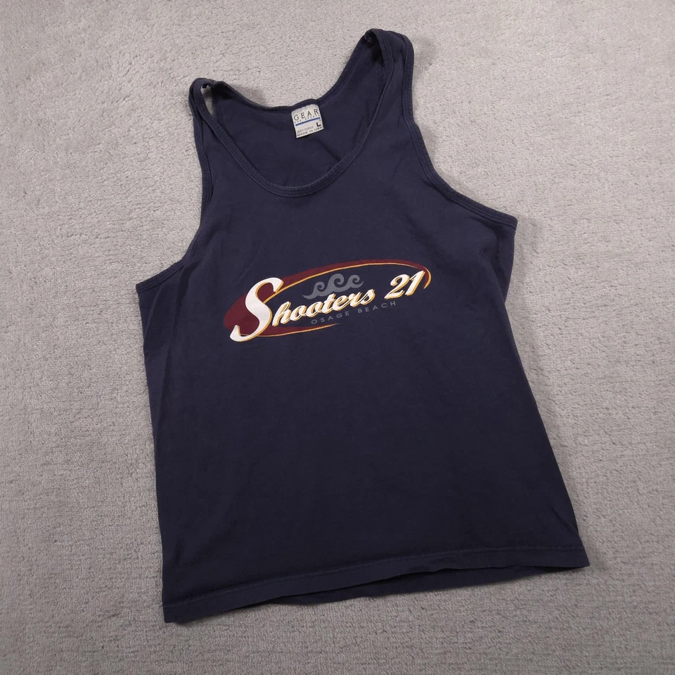 Vintage Gear For Sports Tank Top Mens Large Shooters 21 Osage Beach USA 90s - Image 2 of 4