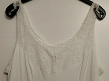 Negligee, Nachtkleid, Unterkleid, Spitze, weiß, Gr. 38