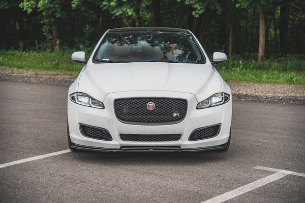 Maxton Design Frontlippe Passend FüR Jaguar Xj R-Sport X351 Fl Schwarz Hochglanz-image