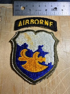 WWII/1950s/1960s? US ARMY PATCH 18th Airborne Ghost Division ORIGINAL w/TAB!