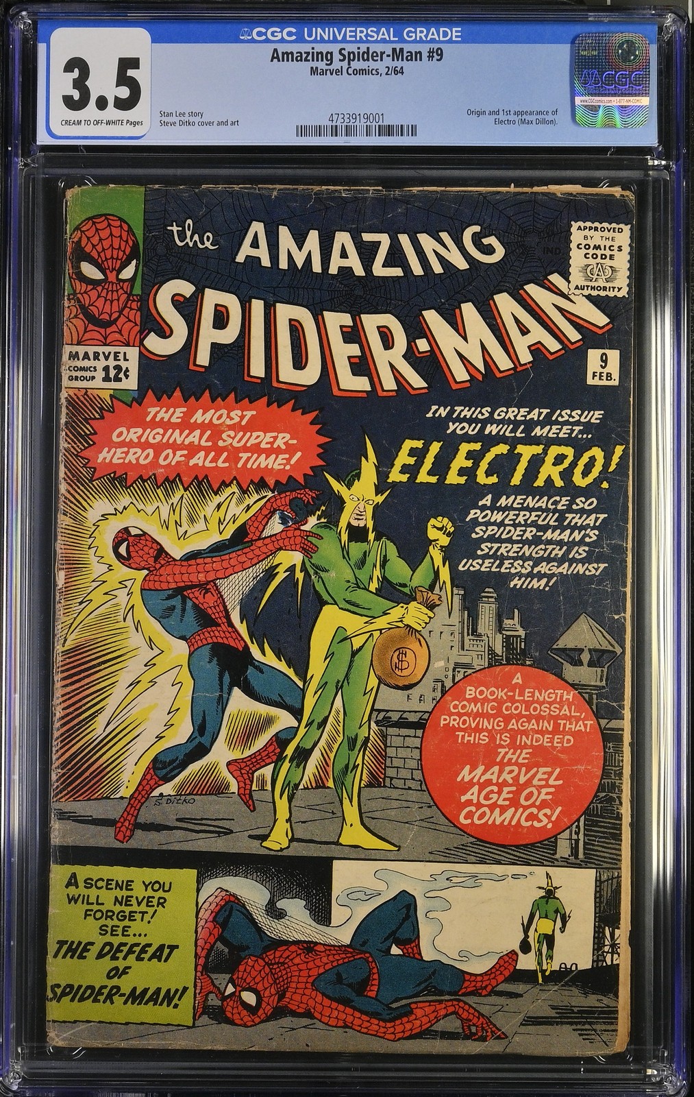 Amazing Spider-Man #9 CGC 3.5 1st appearance of Electro