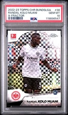 2022 Chrome Bundesliga Randal Kolo Muani PSA 10 GEM /250 RC Rookie X-Fractor