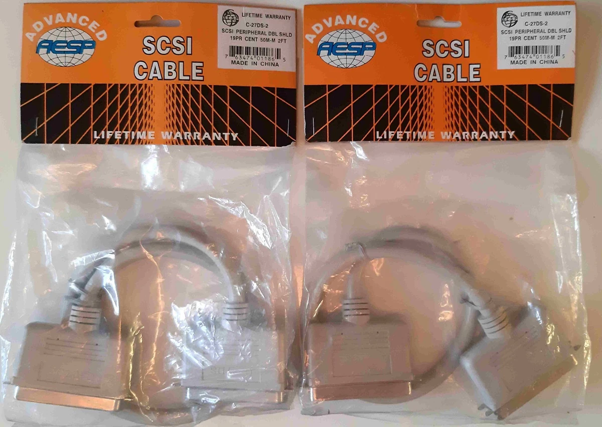 Cavo A Nastro Interno SCSI 50 Pin 26 Pollici - 3 Connettori IDC Femmina - Per 2 Unità